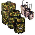 3 Piece Expandable Camo Rolling Luggage Set